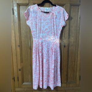 Vintage Sheer Nylon Floral Dress